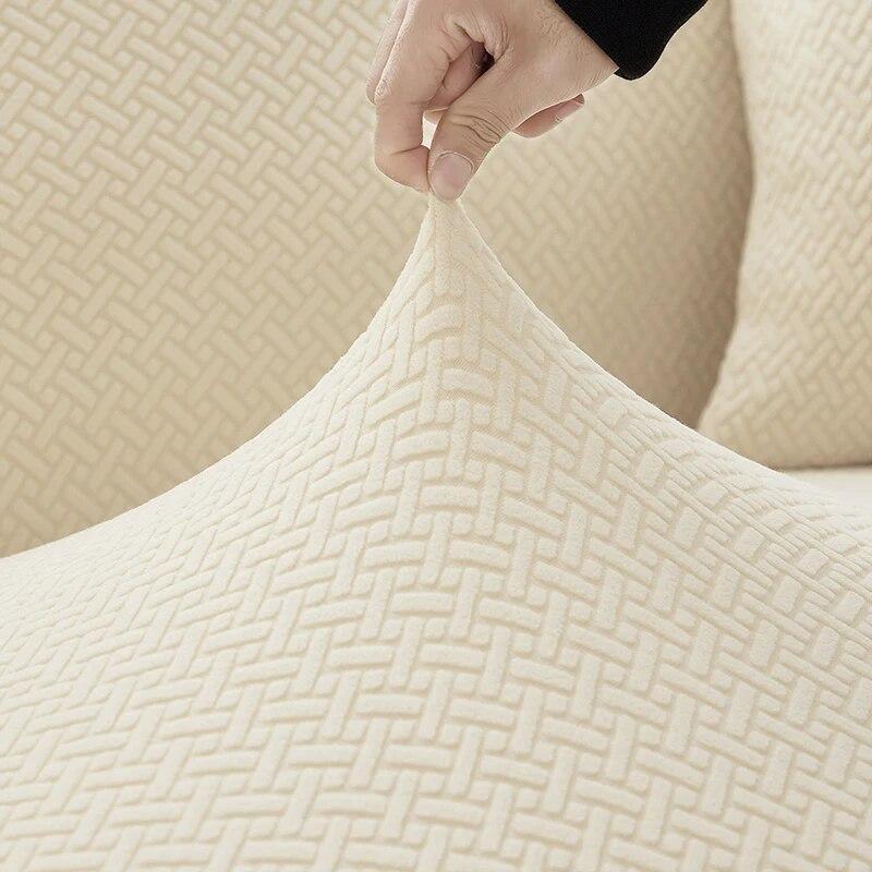 Jacquard Elastic Sofa Covers Geometric ArmChair Knitted Sofa Couch Slipcovers Chair Protector For Living Room L Shaped