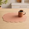 2 Pcs Leather Placemats with Embossment Design No-Slip Heat Resistant Table Mats