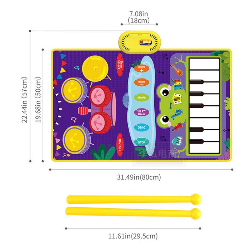 High-Quality Baby High-Quality Musical High-Quality Piano High-Quality Drum High-Quality Play High-Quality Mat High-Quality 2 In High-Quality 1