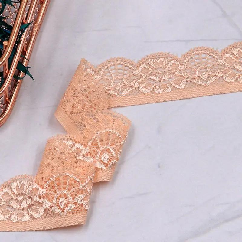 Colorful Elastic Lace Clothing,Curtains,Lace Fabric, 2.5CM * 2m Handmade DIY Accessories,Black Lace Edge Accessories,Decoration