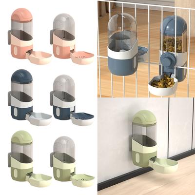 Cat Water Dispenser Cat Automatic Feeder And Water Cat Feeding Watering Cage Mount Cat Feeder Cat Water Feeder
