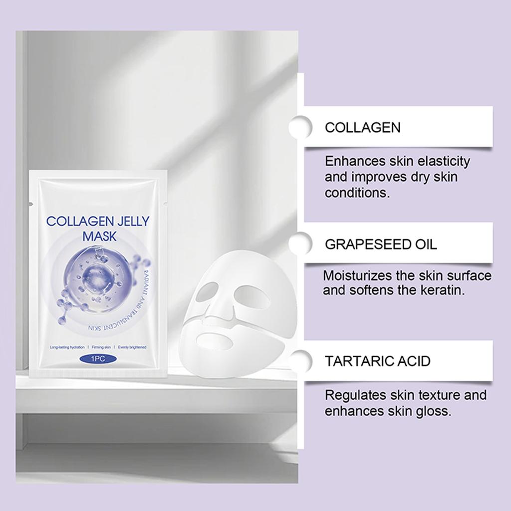 Collagen Moisturizing Mask Brightens Skin Tone, Anti-wrinkle, Hydrating And Moisturizing Peel-off Mask.5ML