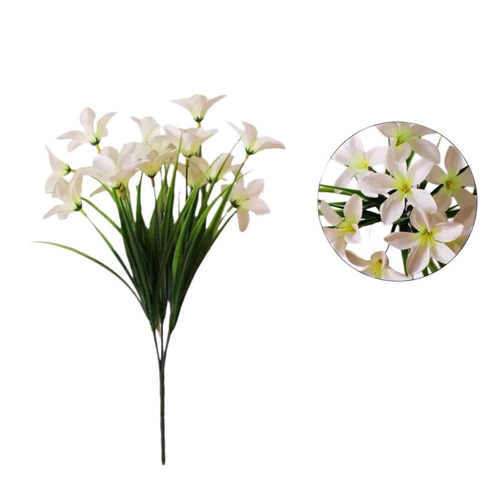 

Simulation Daffodil Orchid Silk Flowers Artificial Flowers Spring Grass Wedding Decoration білий