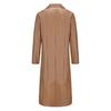 Men Jacket Turn-down Collar Smooth Solid Color Faux Leather Windproof Streetwear Slim Fit Long Sleeve Men Trench Coat