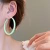 Dopamine Geometry Element Ring Earrings Women's Round Face Explosion Premium Sense Earrings Niche Design Stud Earrings Sweet Earrings
