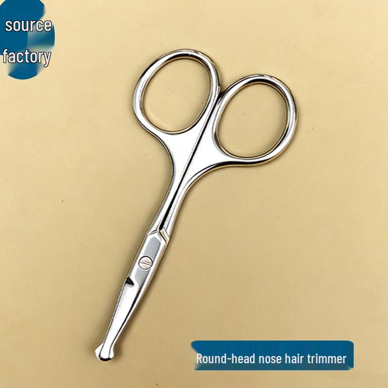 Stainless Steel Eyebrow, Nose, and Eyelash Trimming Scissors for Men