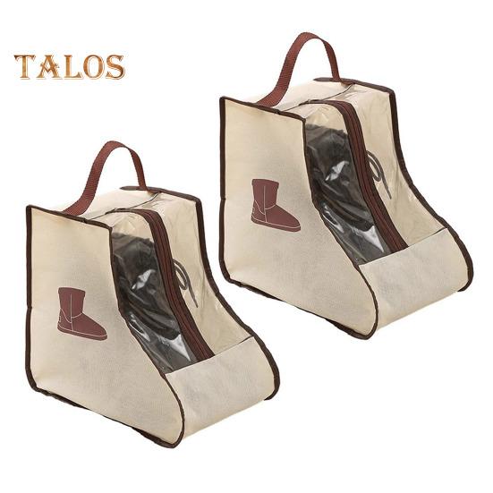 1/2 Stück Schuhaufbewahrungstaschen mit Griff und Reißverschluss, transparentes visuelles Design, wasserdicht, staubdicht, für Reisen, lange Stiefel-Schuhtaschen