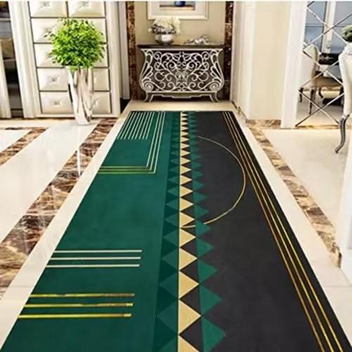 Американский коврик-дорожка с полосатым принтом, современный домашний декор, влаговпитывающий ковер, кухонный нескользящий коврик, геометрический коврик для прихожей 40X120CM