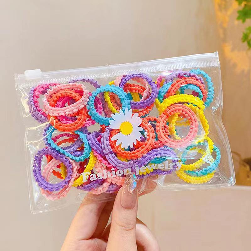 100 Pcs Child and Baby Hair Ties - Elastic, No Damage, High Elasticity Hair Bands for Small Ponytails