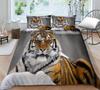 3D Tiger Pattern Bedding Set Bedroom Bed Home Quilt Cover Pillowcase Bedroom Bedding Microfiber 2/3 Pieces Gift