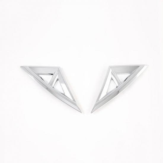 Chrome Front Fog Lamp Light Cover Decor Trim For Hyundai Elantra 2021 2022 2PCS