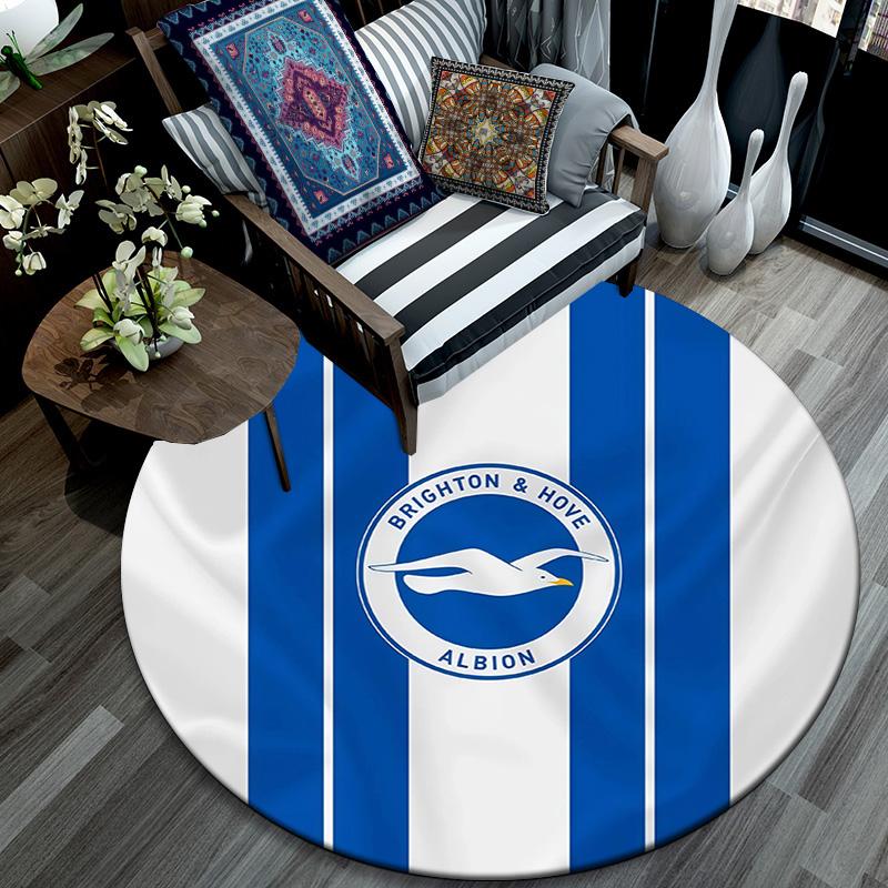 Brighton2 Round Area Rug,Carpet Rug for Living Room Bedroom Sofa Playroom Decor,Non-slip Floor Mat