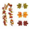 2Pcs Artificial Leaves Vine Hanging Plant for Thanksgiving Decoration, Artificial Vine Autumn Festival Decoration