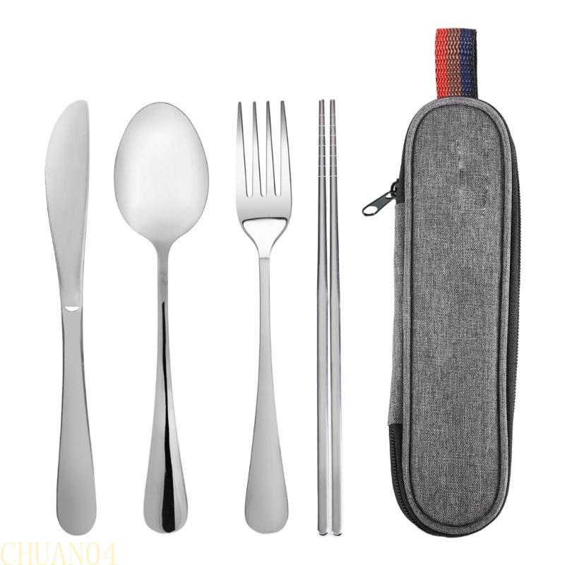 A1A2 Durability Metal Camping Utensils Light weight Portables Cutlery Hiking Flatware for Hiking Travel Office Lunch