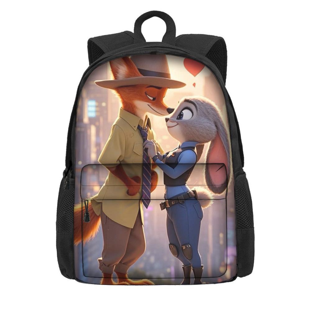 Kreslený batoh s motivem Zootopie 2 pro žáky základní školy, velká kapacita, lehký dvouramenný batoh