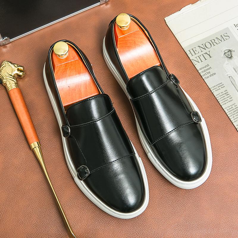 

Summer and Autumn New Large Size Men s Leather Shoes Fashion Business Casual Board Shoes Versatile British Style Loafers 38