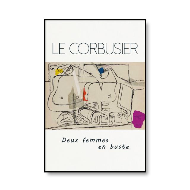 Poster della mostra di Le Corbusier francese Cubismo astratto Stampa Wall Art Canvas Painting Picture Decorazione domestica moderna della metà del secolo