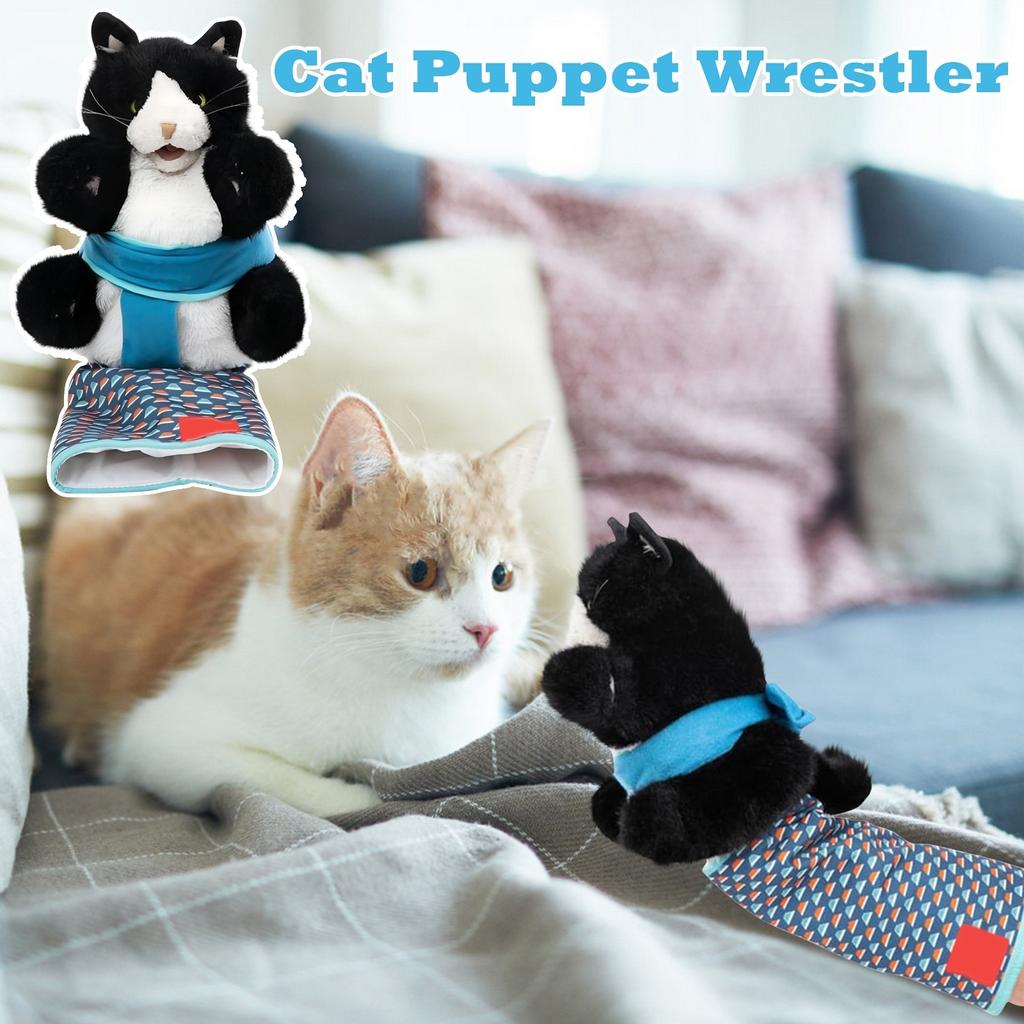 Cat Puppet Wrestlers, Cat Hand Puppet Plush Animal Toy With Sturdy Padding For Safe Interactive Play