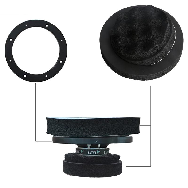 4Pcs 6.5 Inch Car Universal Speaker Ring Soundproof Cotton, Enhance The Sound Effect