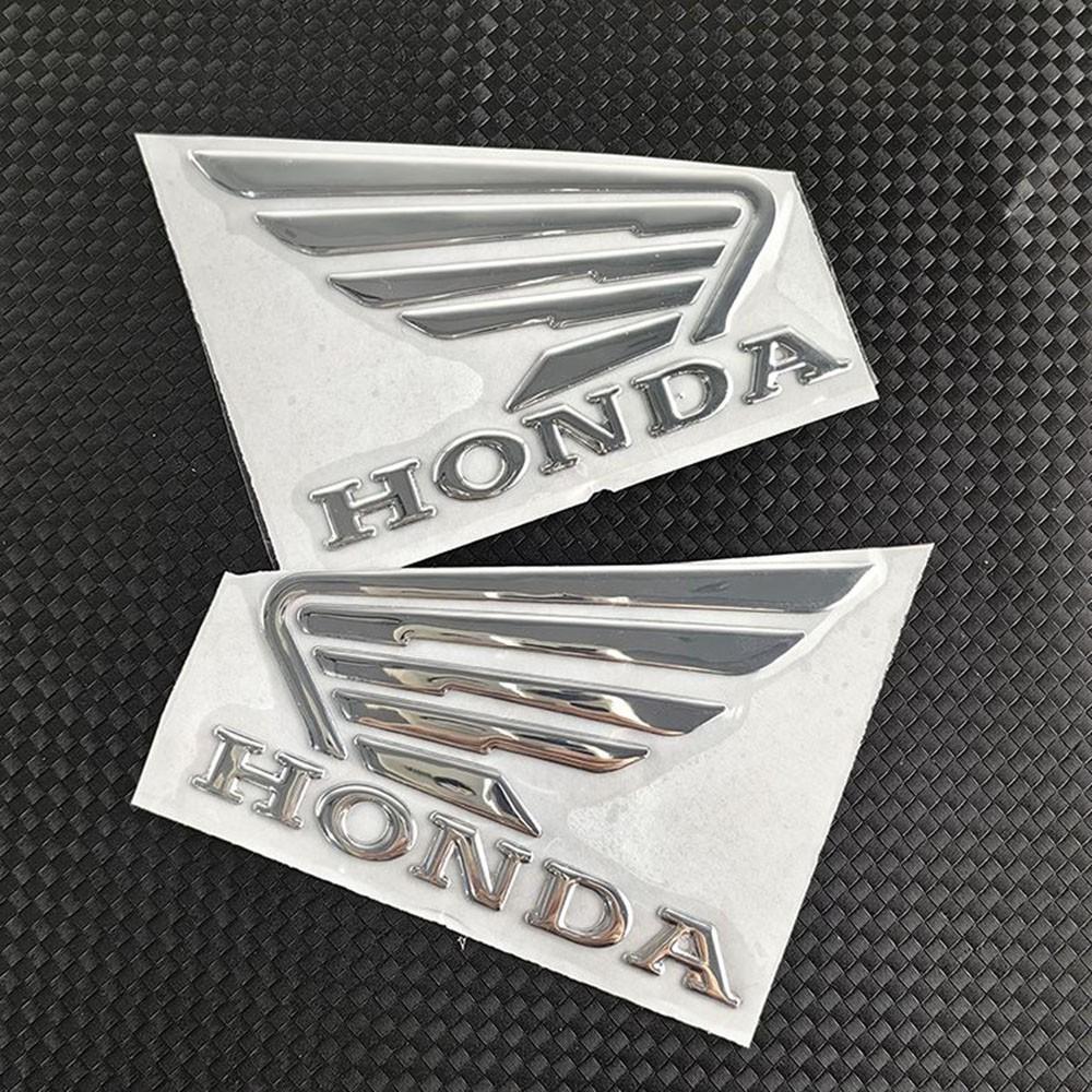

Honda Motorcycle Personalized Modification Accessories Wings Decals CB400X 300R Vario125 150 3D Soft Adhesive Stickers large size срібний