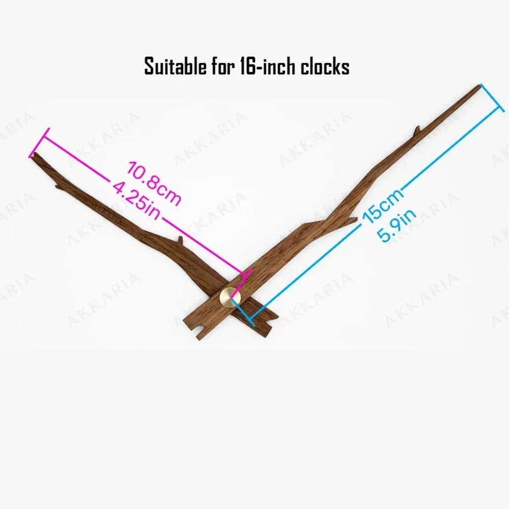 

Black Walnut Hands DIY Quartz Wall Clock Kit Modern Silent Clock Repair Parts with Iron Hook Nut Metal Shim and Rubber Pad