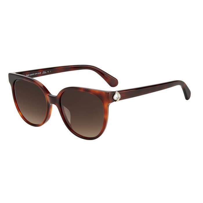 Lunettes de soleil femme rondes Kate Spade GERALYN/S - Havana/Brown Shaded - 53/17/140