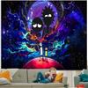 Anime Wall Tapestry for Bedroom, Trip-py Posters Space Wall Tapestry for Men, Cool Black Aesthetic, Hippie Room Decor Wall Hanging Art for Girl Boys P