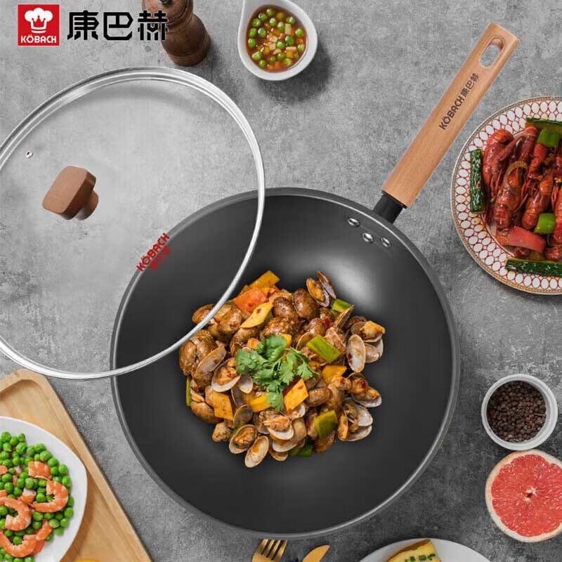 Kambach 32cm Fine Iron Non-stick Wok KGS-C32B