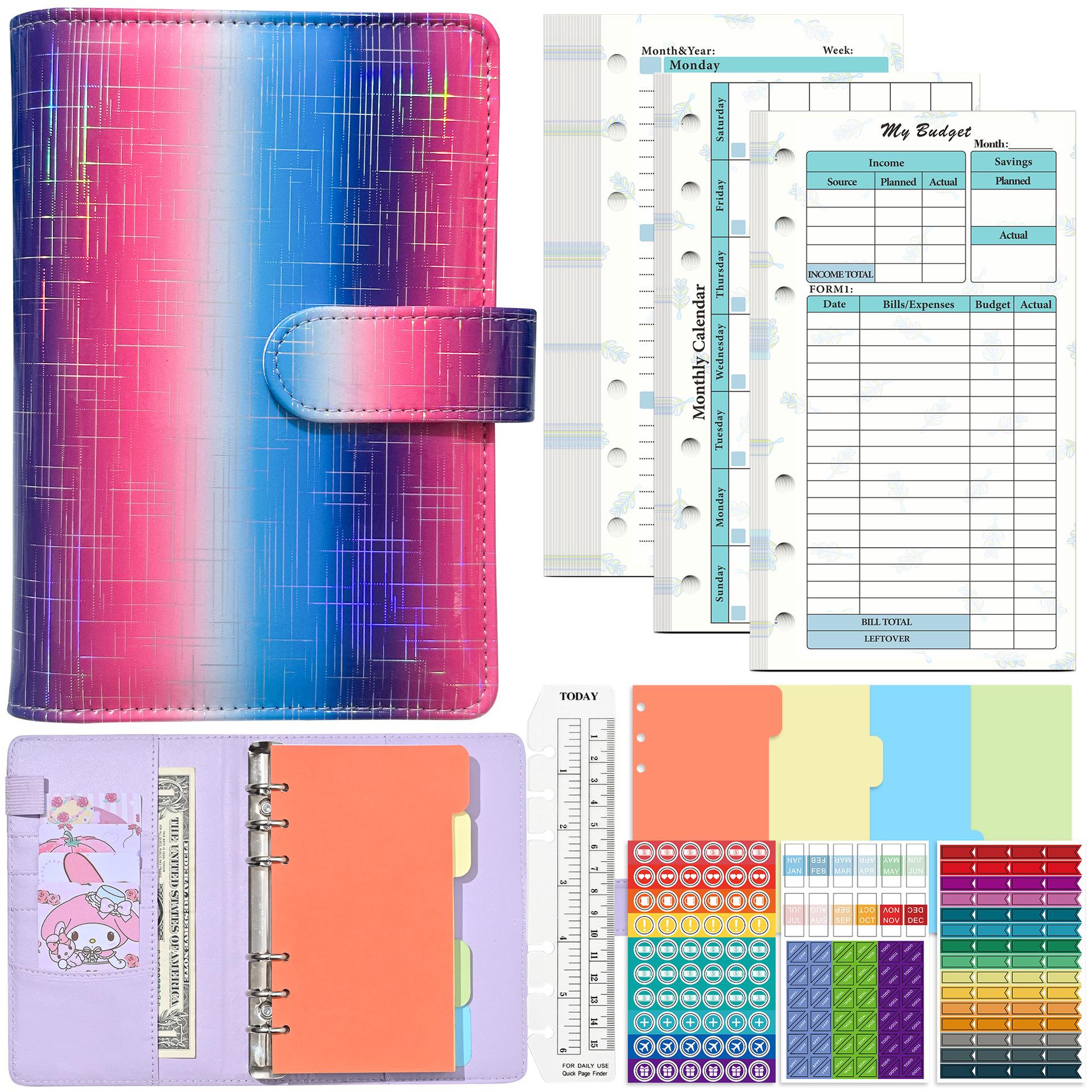 

Блокнот формата А6 с градиентным лазерным принтом на английском языке, блокнот из полиуретана с отрывными листами, план на эту неделю, план на месяц, план на месяц, бухгалтерская книга, канцелярские принадлежности A6