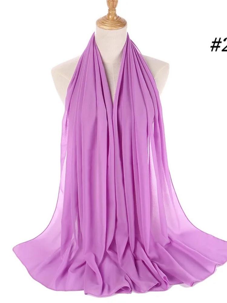 70*180cm bubble chiffon muslim headscarf for women solid color hijab scarf shawls and wraps hijab femme musulman kopftuch