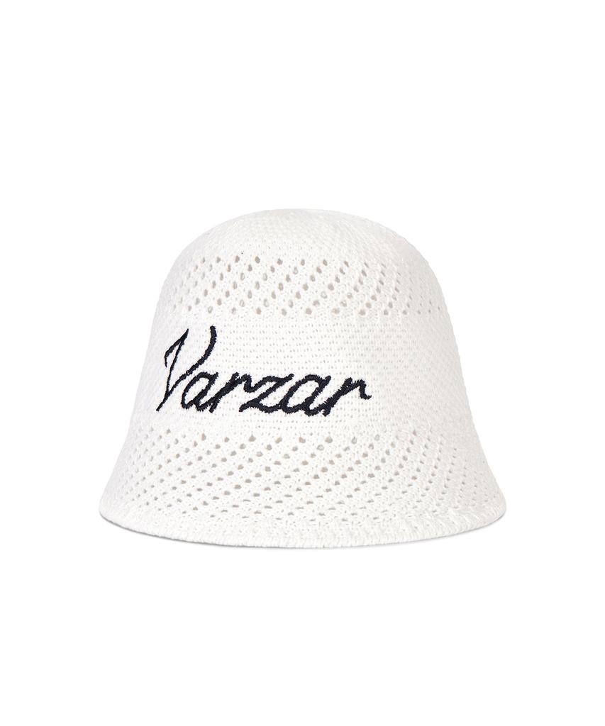 Bajal New Wave Punched Knit Bucket Hat White