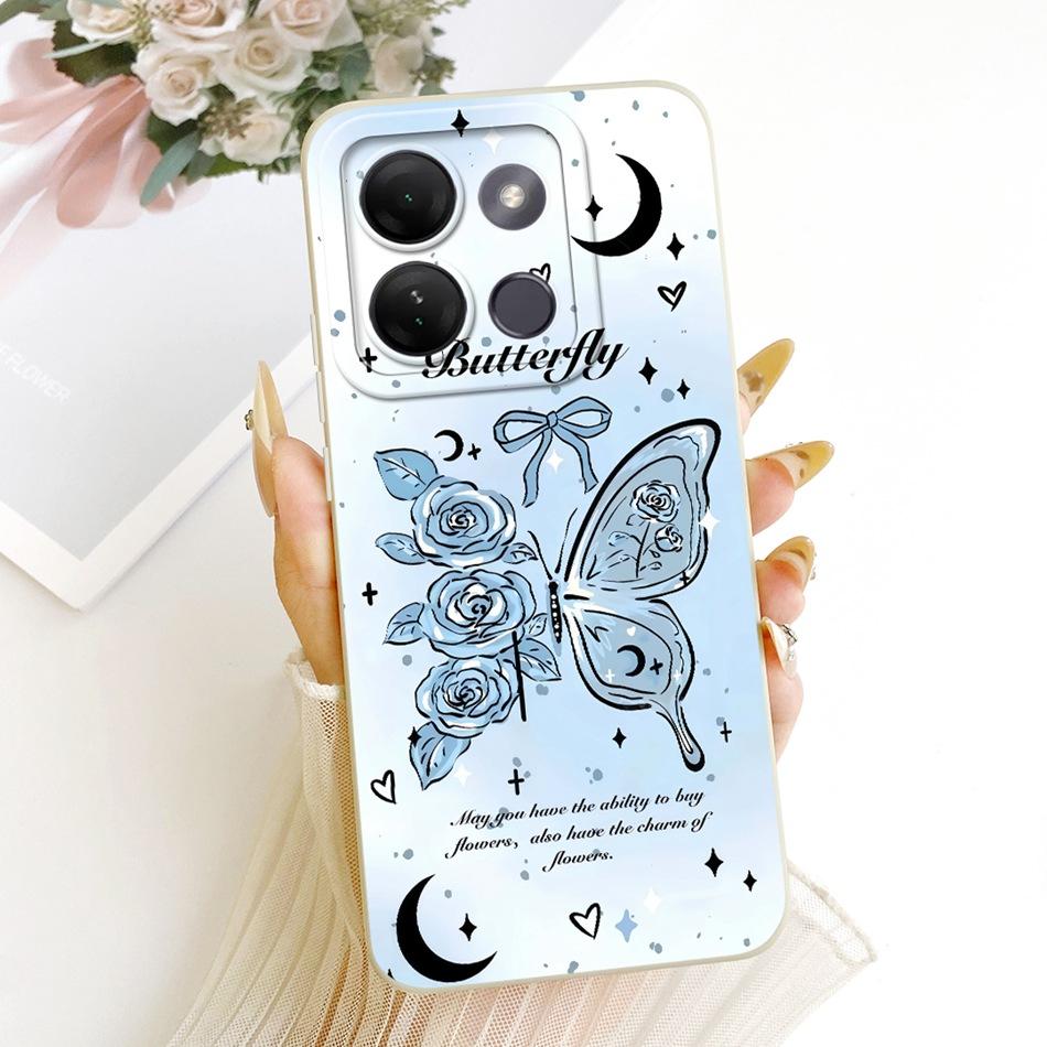 For Infinix Smart 7 HD / Smart7 Plus Cute Cat Flower Cartoon Phone Case For Infinix Smart 7HD 7Plus Soft Silicone Covers Bumpers