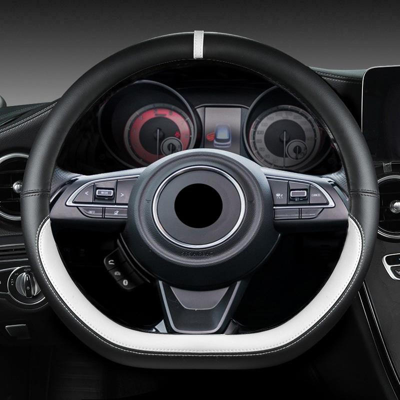 Microfiber Leather D Shape 38cm Car Steering Wheel Cover for Suzuki Swift 2017 2018 Sport Auto Accessories