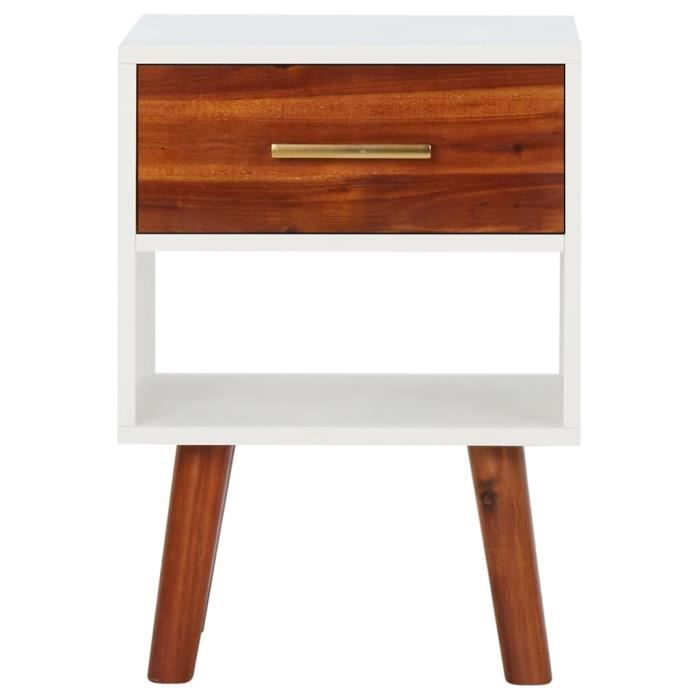 VidaXL Table de chevet 2 pcs Bois d'acacia massif 40x30x57 cm