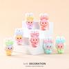 6pcs Cute Style Plush Travel Bunny Desktop Car Decoration Batch