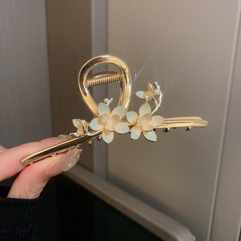 

Модная заколка для волос с капающей глазурью и цветком с имитацией жемчуга, милая и милая заколка для волос, заколка в виде акулы, маленькие свежие аксессуары для волос для девочек