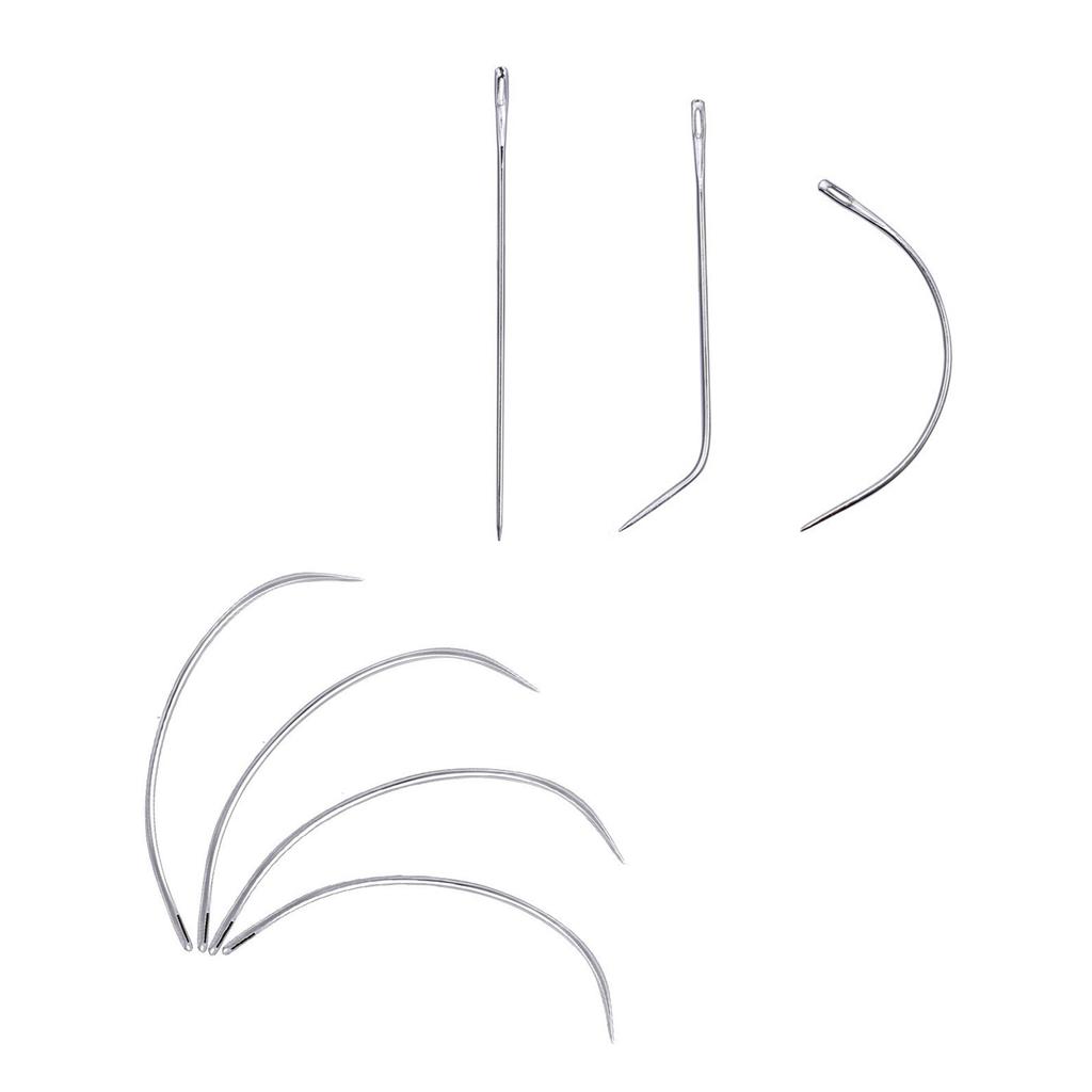 50 Pieces Heavy Duty Hand Sewing Needle Curved Leather Needle Weaving Needle for Upholstery Leather Carpet Canvas Repair
