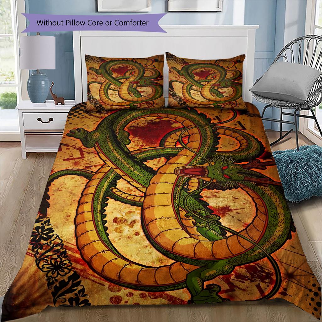 Cartoon Pattern Bedding Quilt Set Quilt Cover Pillowcase Home Decoration Birthday Gift (1 * Duvet Cover + 2 * Pillowcase, Without Core)