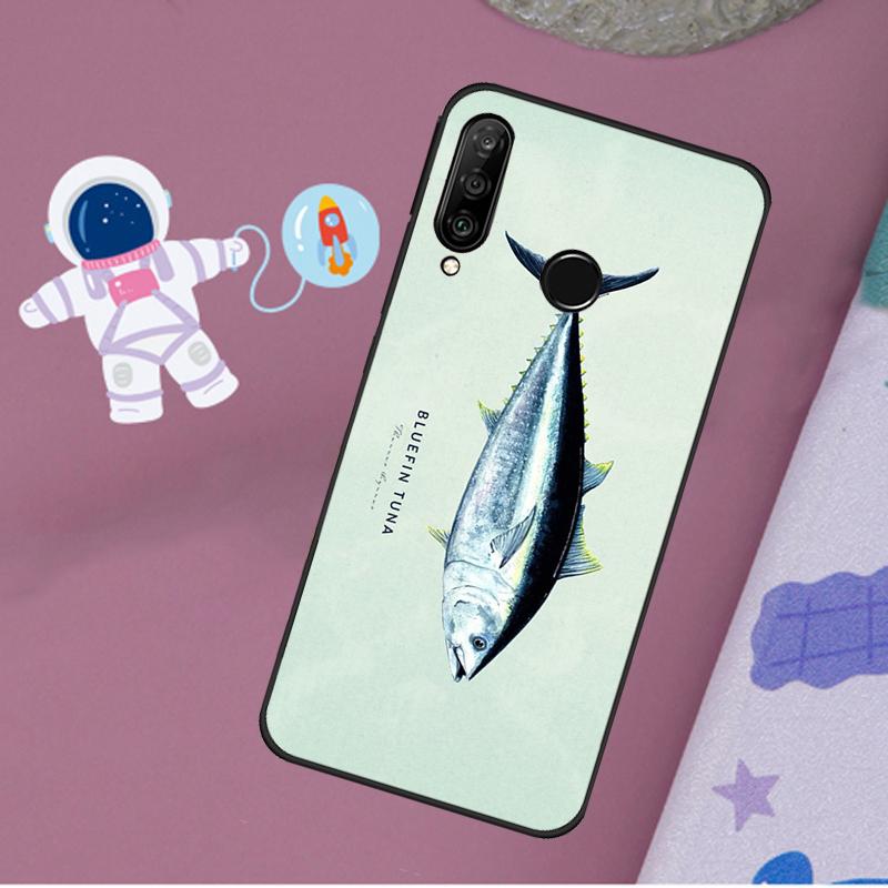 Bluefin Tuna For Huawei Nova 12s 12i 11i 8i Y73 Y72 Y61 Y91 Y90 Y70 Y60 9 10 SE P30 P40 Lite P60 Pro Case