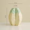 Nordic Ceramic Gradient Peach Shape Small Vase Home Dining Table Bedroom Living Room Decoration Narrow Mouth Floral Ornament 1Pc