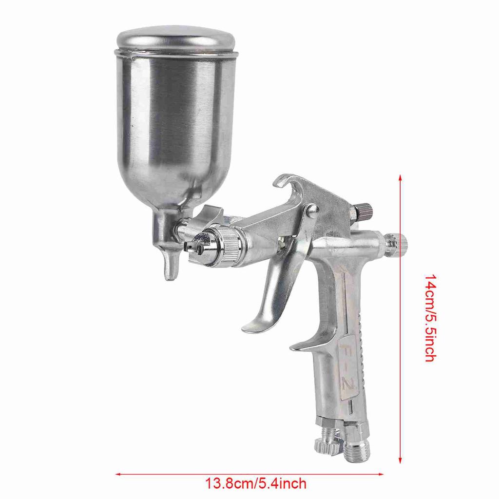 0,5mm Düse 125ml Schwerkraftzufuhr Modus Pneumatisches Werkzeug F2 Luft Farbspritzpistole