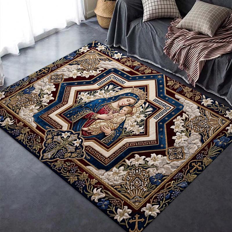 2025 New The Holy Mother Carpet Rug for Living Room Bedroom Home Sofa Decoration,Kids Play Non-slip Floor Mat11
