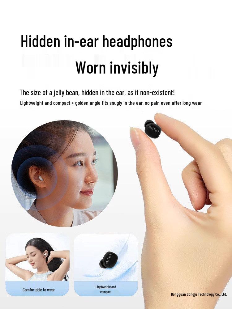 2026 Ultra-Small Wireless Noise-Cancelling Bluetooth Earbuds: Sleep & Sports In-Ear with Long Battery Life, High-End Design
