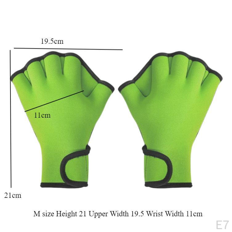 Swim Webbed Gloves Aquatic with Wrist Strap Fingerless Diving for Paddle