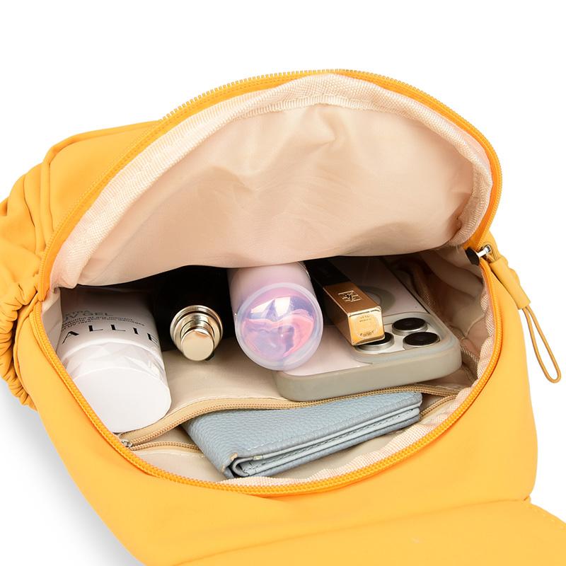 Einfarbiger Rucksack Reise Damen Schultertasche Multifunktionale Sport Brusttasche