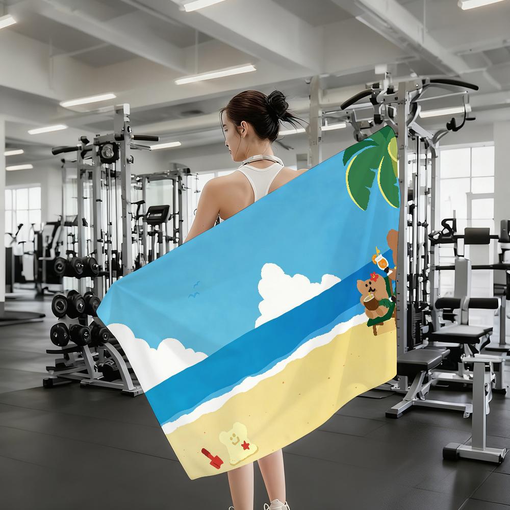 Cartoon Quokka Brand D-dinotaeng-S Towel Quick Drying Beach Towels Are Suitable For Swimming Pools Camping Yoga And The Gym