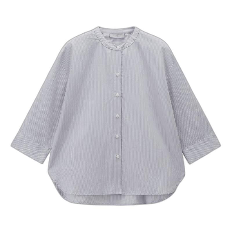 Giordano Women's Pure Cotton Round Neck 3/4 Sleeve Blouse