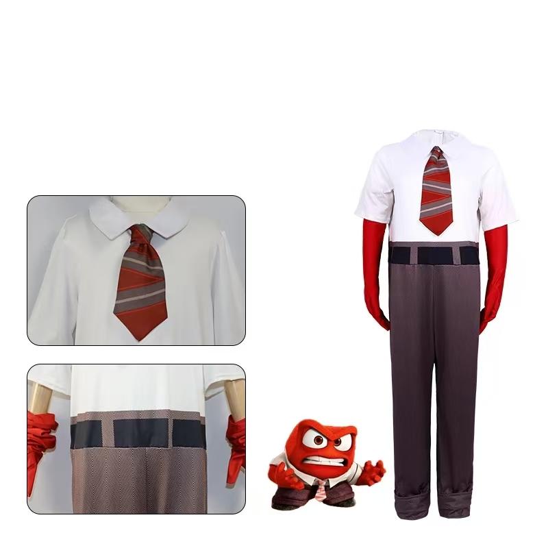 Inside Out Cosplay Costume Inside Out 2 Cartoon Anger Fear Sadness Anxiety Children Boys Girls Spooky Holiday Carnival Celebration Gown Up