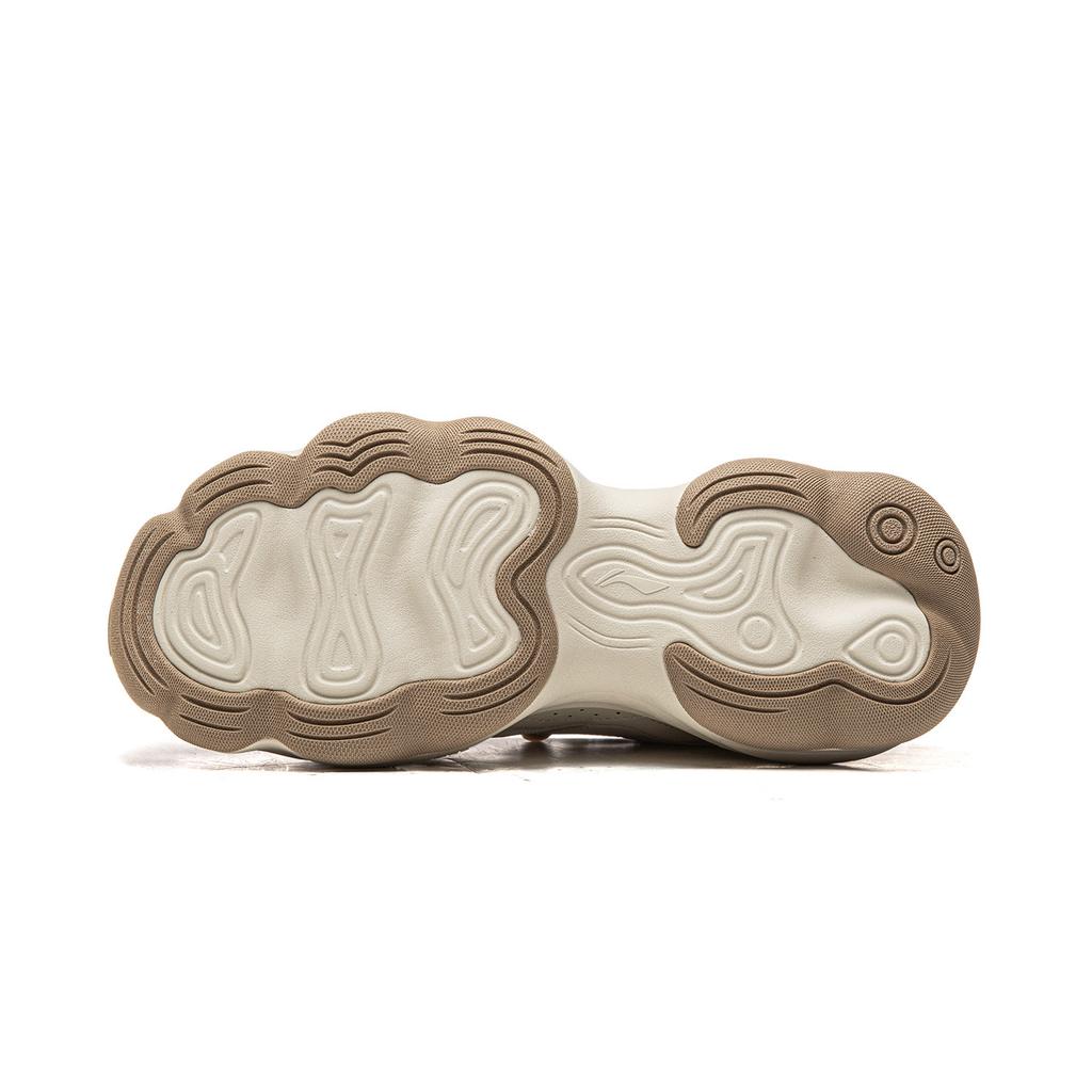 Li Ning Cushioning Slip Resistant Abrasion Resistant Support Height Increasing Low top Casual Shoes Women's Gray AGCW006-3