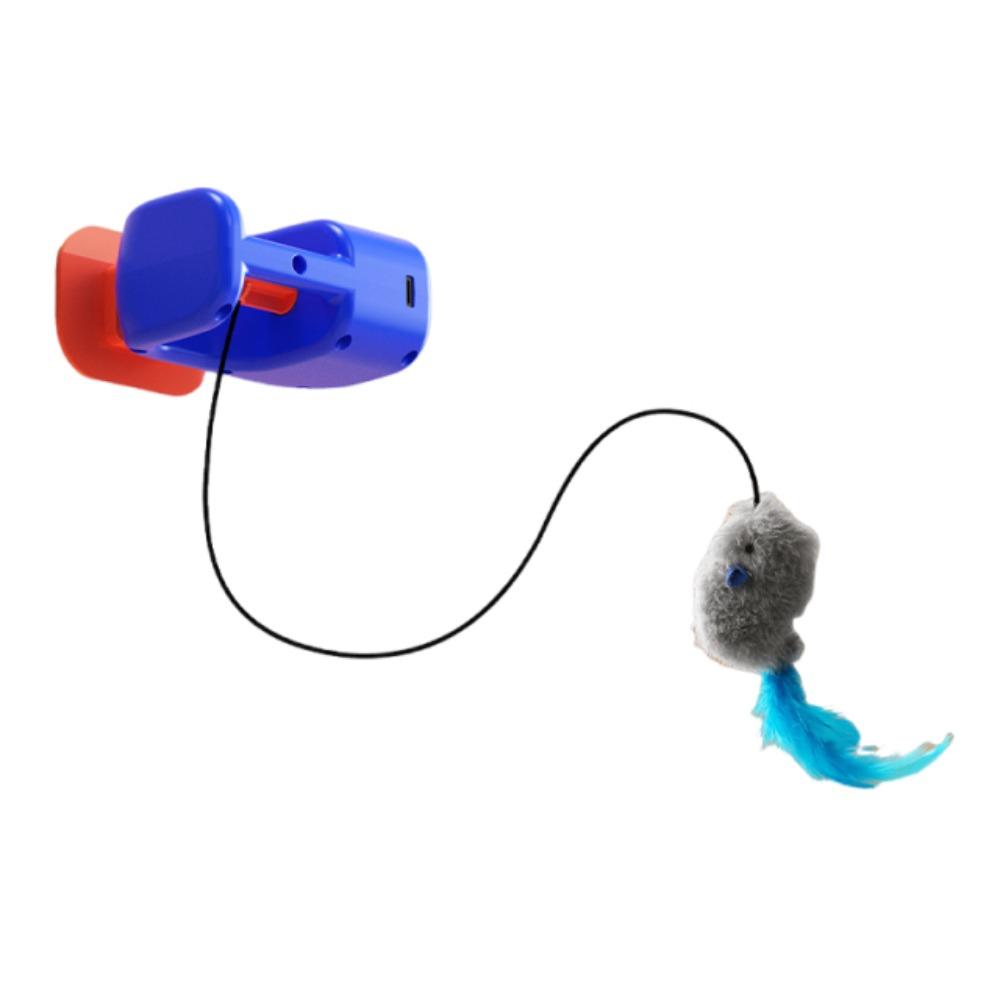 

Creative Self Moving Cat Toys Funny Self-Entertainment Toy Cats Physical Exercise Blue with Mouse